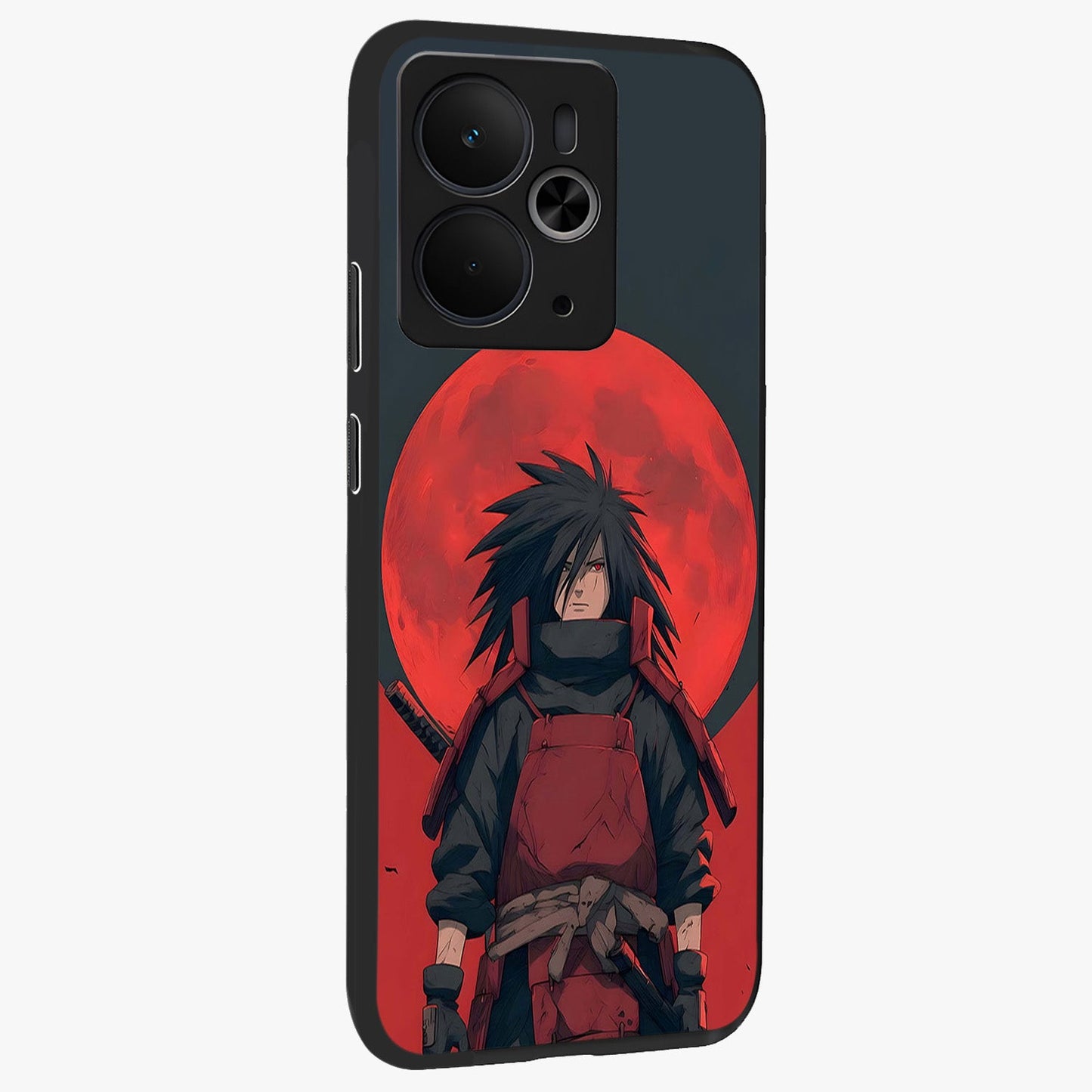 Crimson Moon Warlord Glass Case upright view showcasing powerful warlord artwork with dark celestial theme.