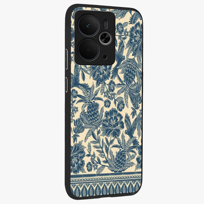 Heirloom Wild Bloom Glass Case upright view showcasing delicate wildflower artwork with timeless floral theme.