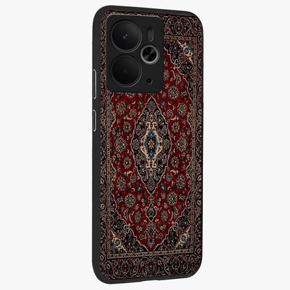 Heritage Carpet Royale Glass Case upright view showcasing detailed ornamental artwork with luxurious traditional theme.