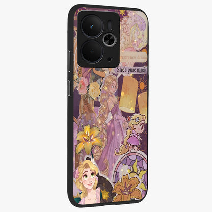 Magical Tangled Dream Glass Case upright view showcasing enchanting artistic artwork with dreamy fantasy theme.