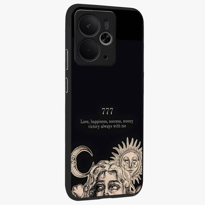 Mystic Victory Aura Glass Case upright view showcasing powerful victory themed artwork with spiritual energy vibe.