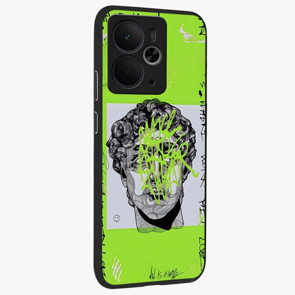 Neo Graffiti Rebellion Glass Case upright view showcasing colorful graffiti artwork with bold modern street style.