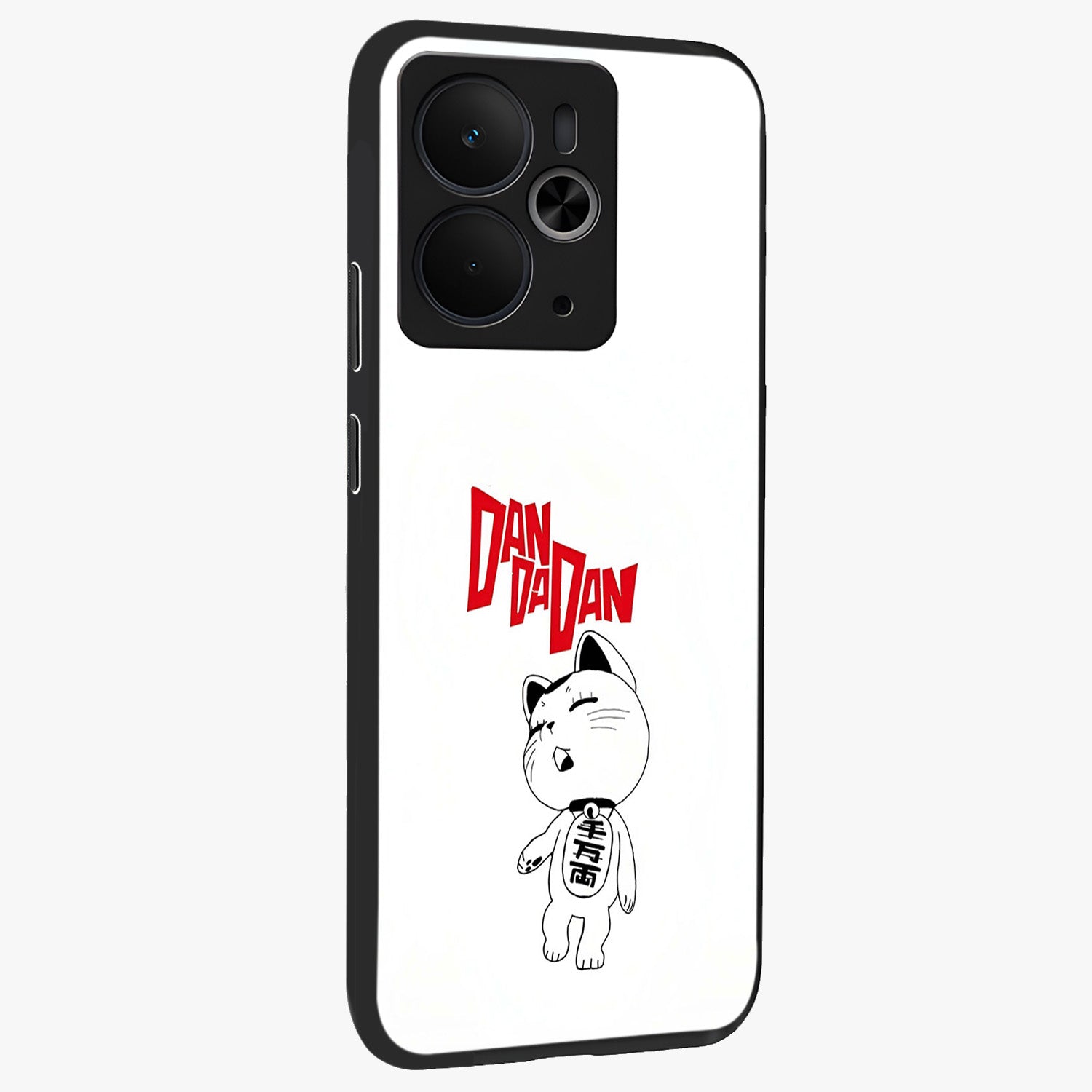 Playful Spirit Charm Glass Case upright view showcasing vibrant charm artwork with fun artistic theme.