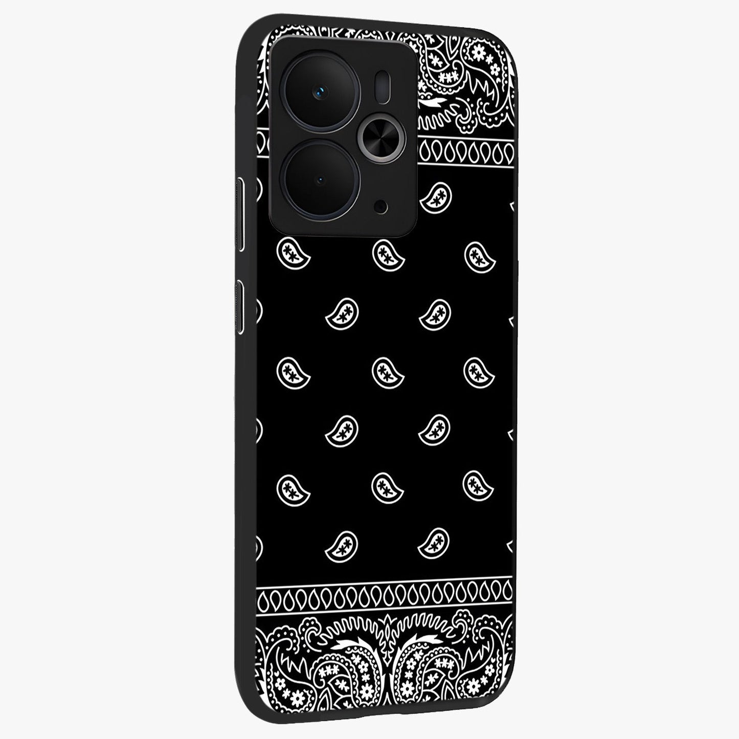 Retro Rebel Threads Glass Case upright view showcasing stylish vintage artwork with bold retro theme.