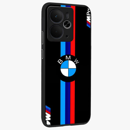 Turbo BMW Beast Glass Case upright view showcasing powerful car artwork with modern motorsport theme.