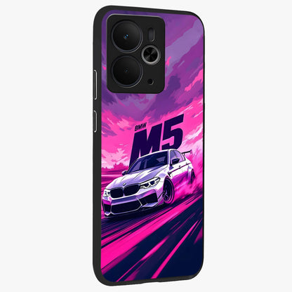 Velocity Drift Pulse Glass Case upright view showcasing powerful racing artwork with energetic motorsport theme.