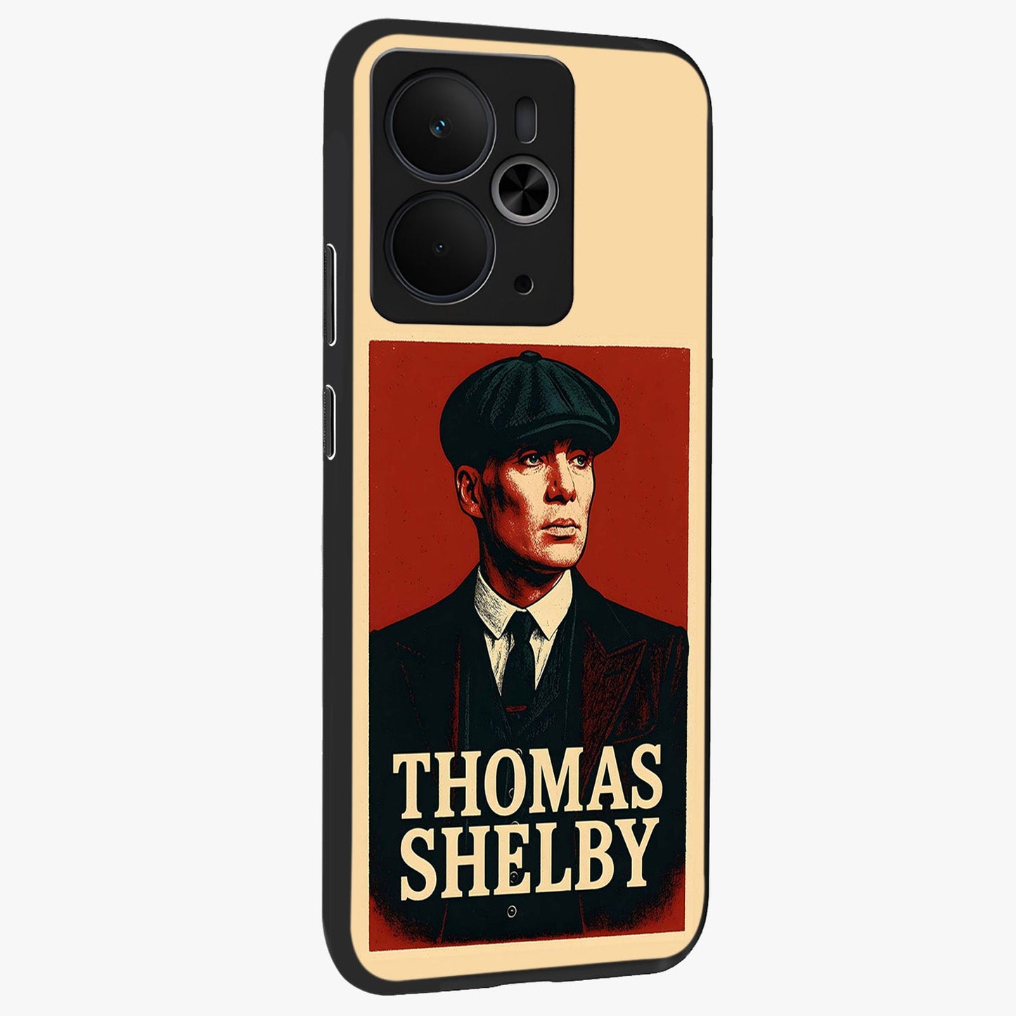 Vintage Mafia Authority Glass Case upright view showcasing dramatic vintage artwork with iconic authority theme.