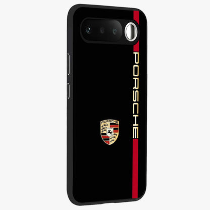Black Minimal Porsche Glass Case For Realme 16 5G
