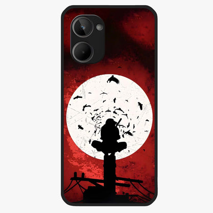 Itachi Limited Edition Naruto Anime Glass Case showing flat back view with iconic anime character artwork and glossy glass finish.