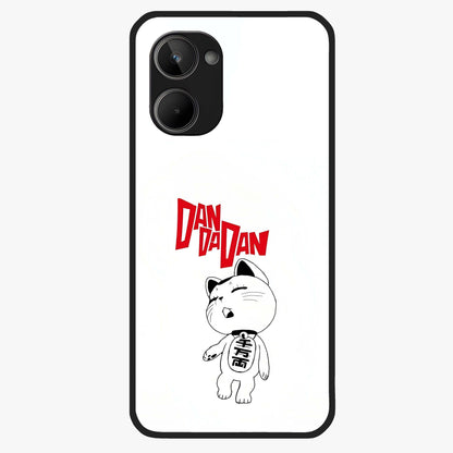 Playful Spirit Charm Glass Case showing flat back view with cheerful charm themed artwork and glossy glass finish.
