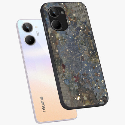 Aesthetic Astrolophia Glass Case displayed in angled mockup highlighting artistic aesthetic elements and smooth glass surface.