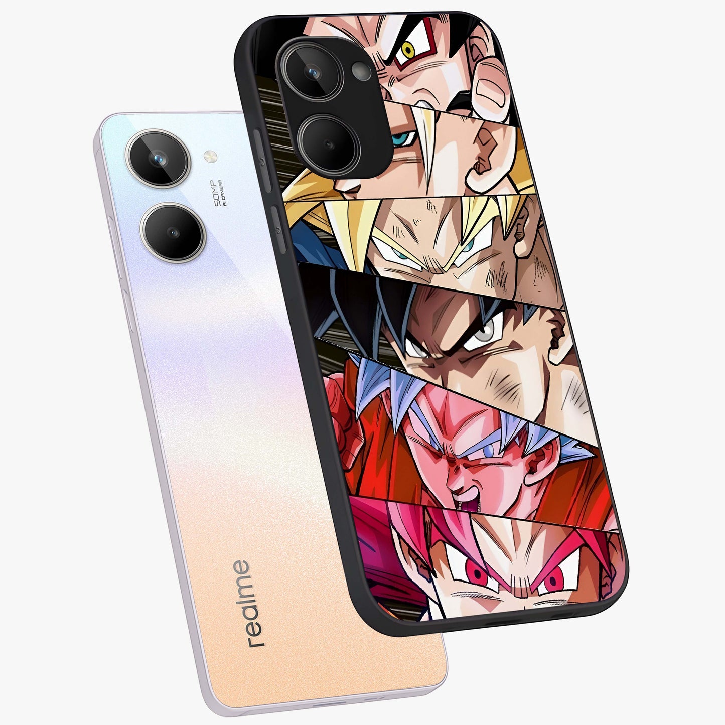 Anime Character Glass Case displayed in angled mockup highlighting colorful anime character illustration.