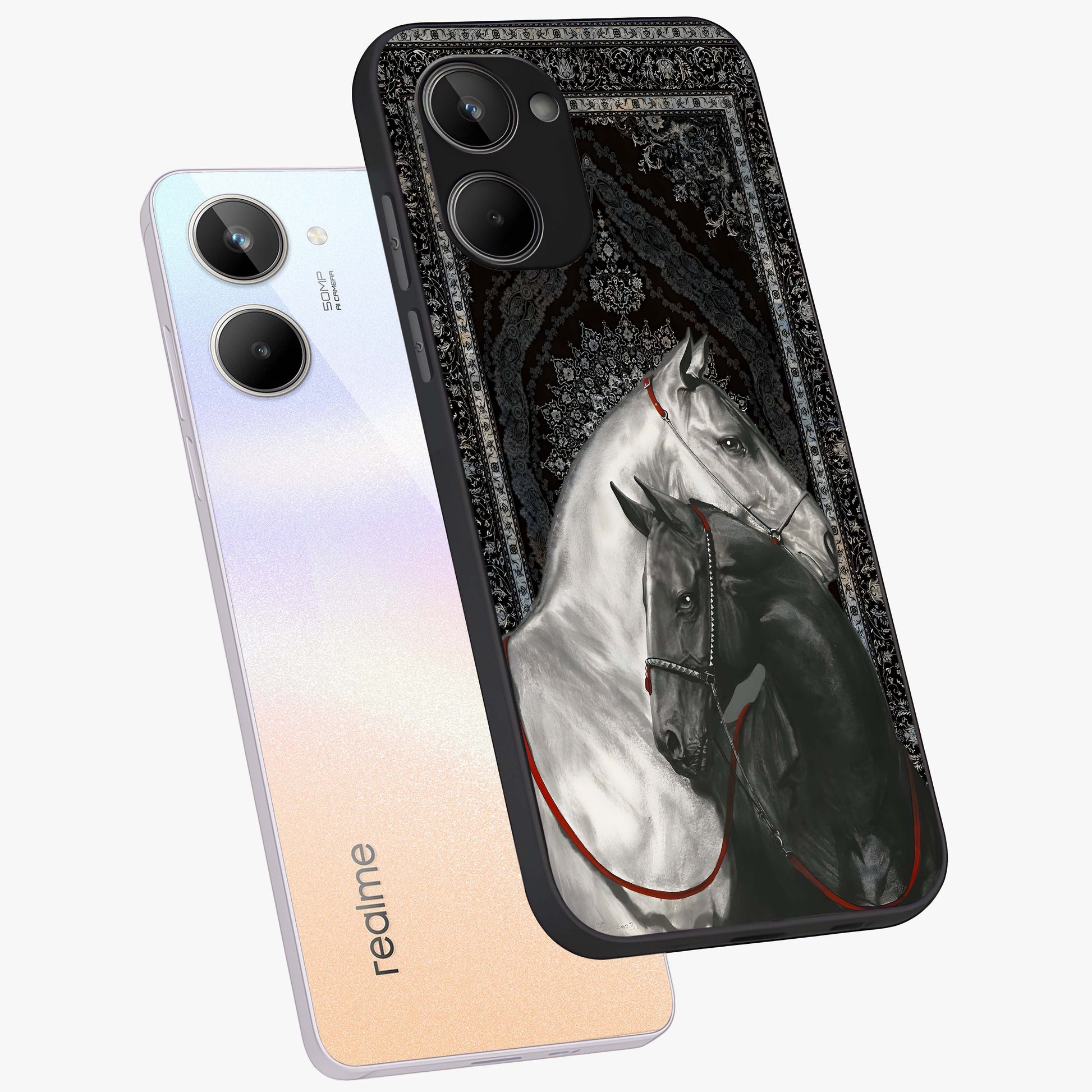 Majestic Ride Legacy Glass Case displayed in angled mockup highlighting sleek vehicle design with bold racing aesthetic.