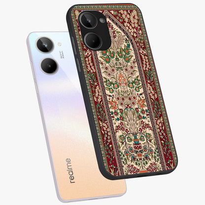 Persian Inspired Glass Case displayed in angled mockup highlighting intricate traditional design with elegant cultural aesthetic.