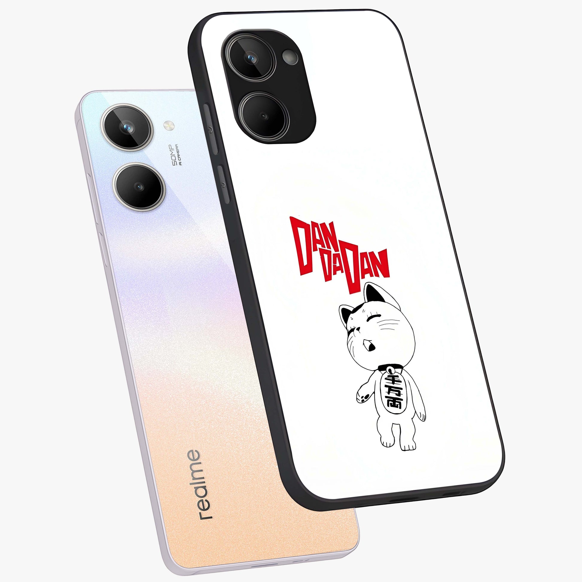 Playful Spirit Charm Glass Case displayed in angled mockup highlighting lively decorative design with playful aesthetic style.