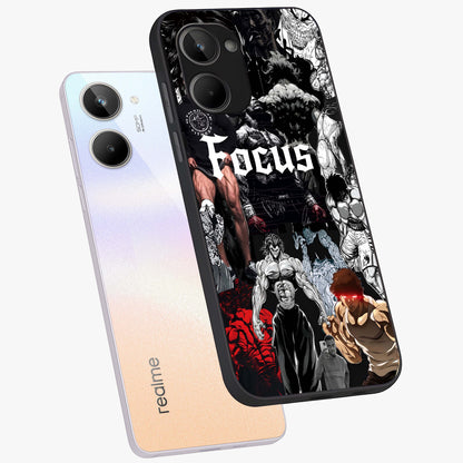 Relentless Power Focus Glass Case displayed in angled mockup highlighting bold statement design with modern aesthetic style.