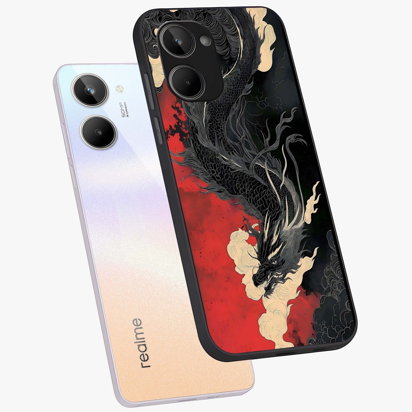 Shadow Dragon Fury Glass Case displayed in angled mockup highlighting powerful dragon illustration with dark fantasy aesthetic.