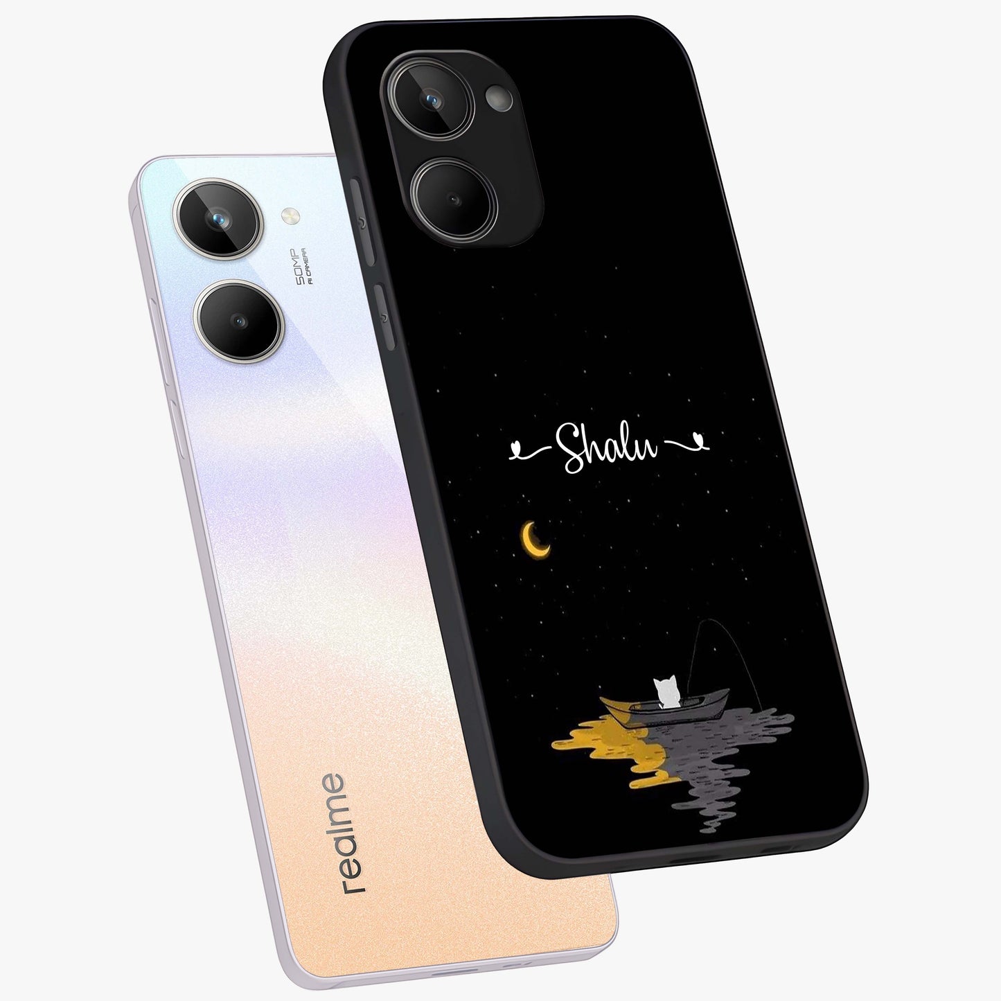 Silent Night Row Glass Case displayed in angled mockup highlighting peaceful evening design with dreamy night aesthetic.