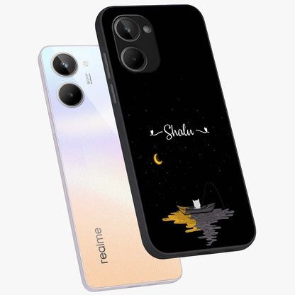 Silent Night Row Glass Case displayed in angled mockup highlighting peaceful evening design with dreamy night aesthetic.