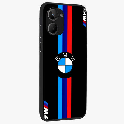 Turbo BMW Beast Glass Case upright view showcasing powerful car artwork with modern motorsport theme.