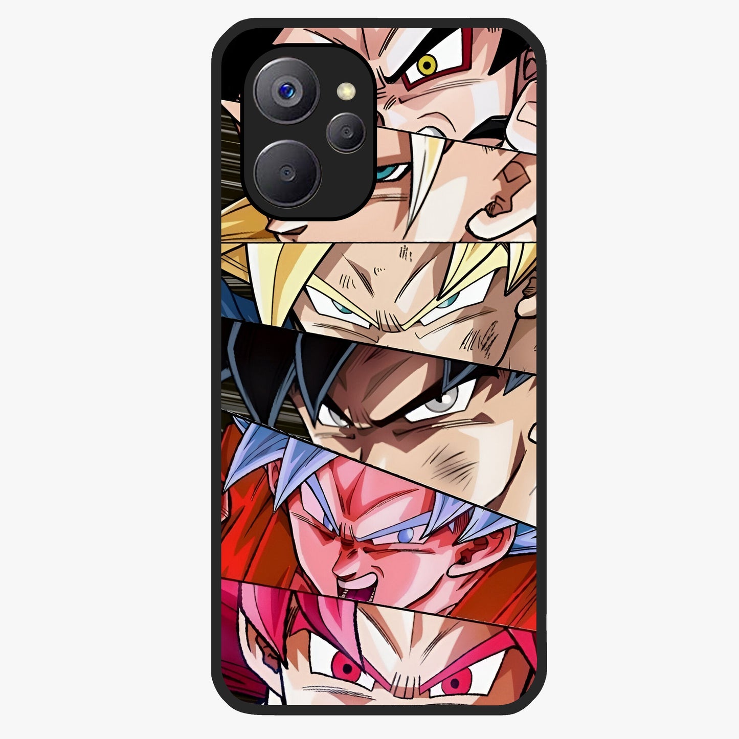 Anime Character Glass Case showing flat back view with vibrant anime artwork and glossy glass finish.