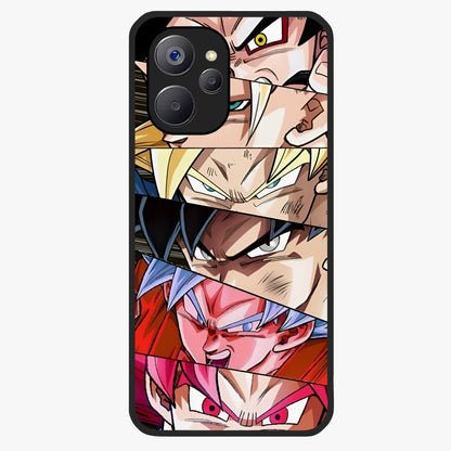 Anime Character Glass Case showing flat back view with vibrant anime artwork and glossy glass finish.