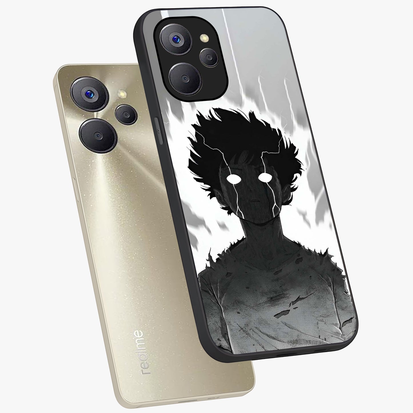 Awakened Inner Rage Glass Case displayed in angled mockup highlighting powerful graphic design and bold artistic theme.