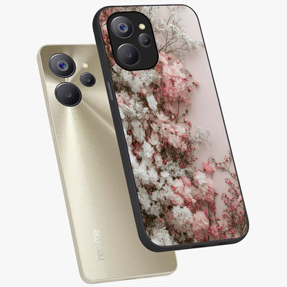 Blush Blossom Cloud Glass Case displayed in angled mockup highlighting soft cloud and blossom design with pastel aesthetic.