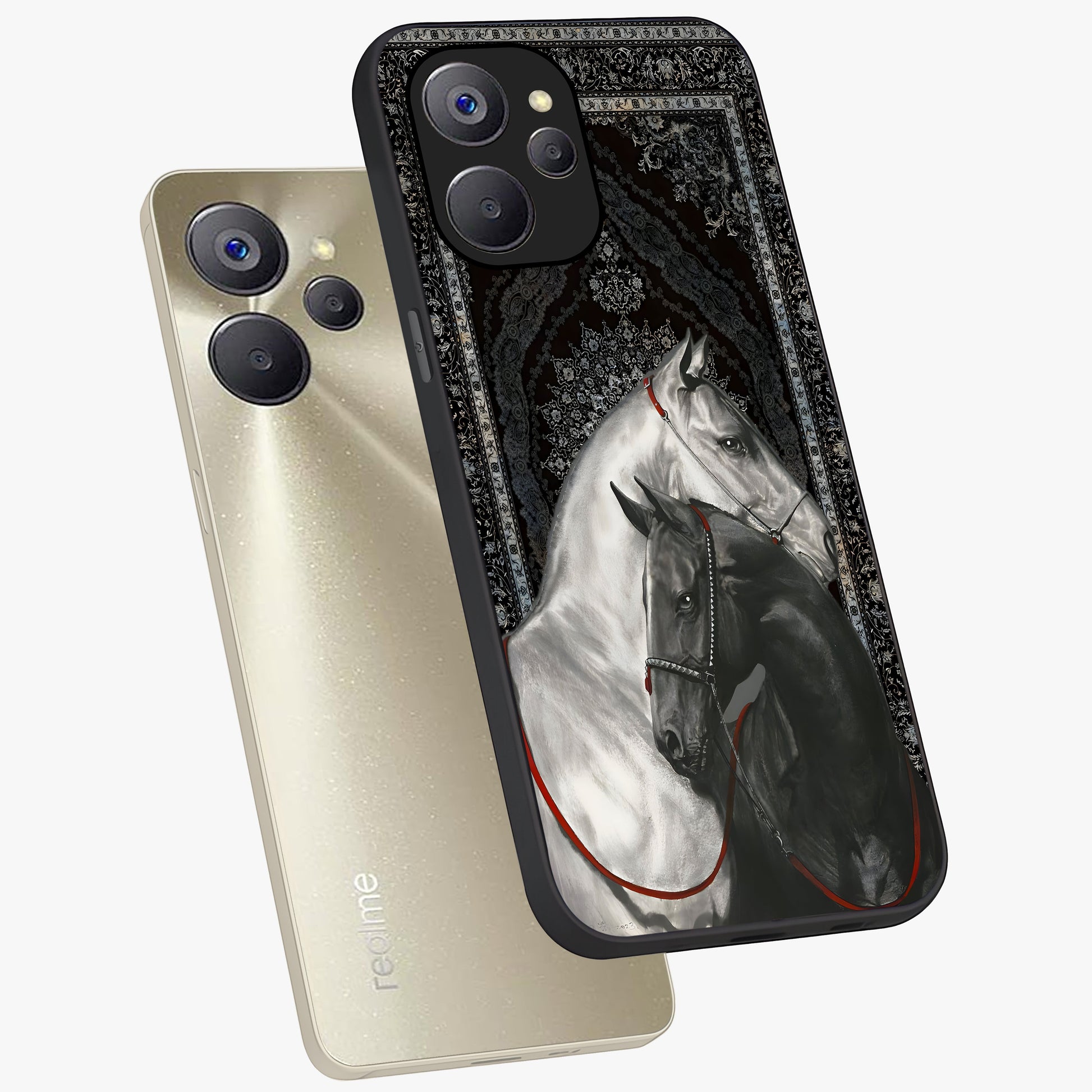 Majestic Ride Legacy Glass Case displayed in angled mockup highlighting sleek vehicle design with bold racing aesthetic.