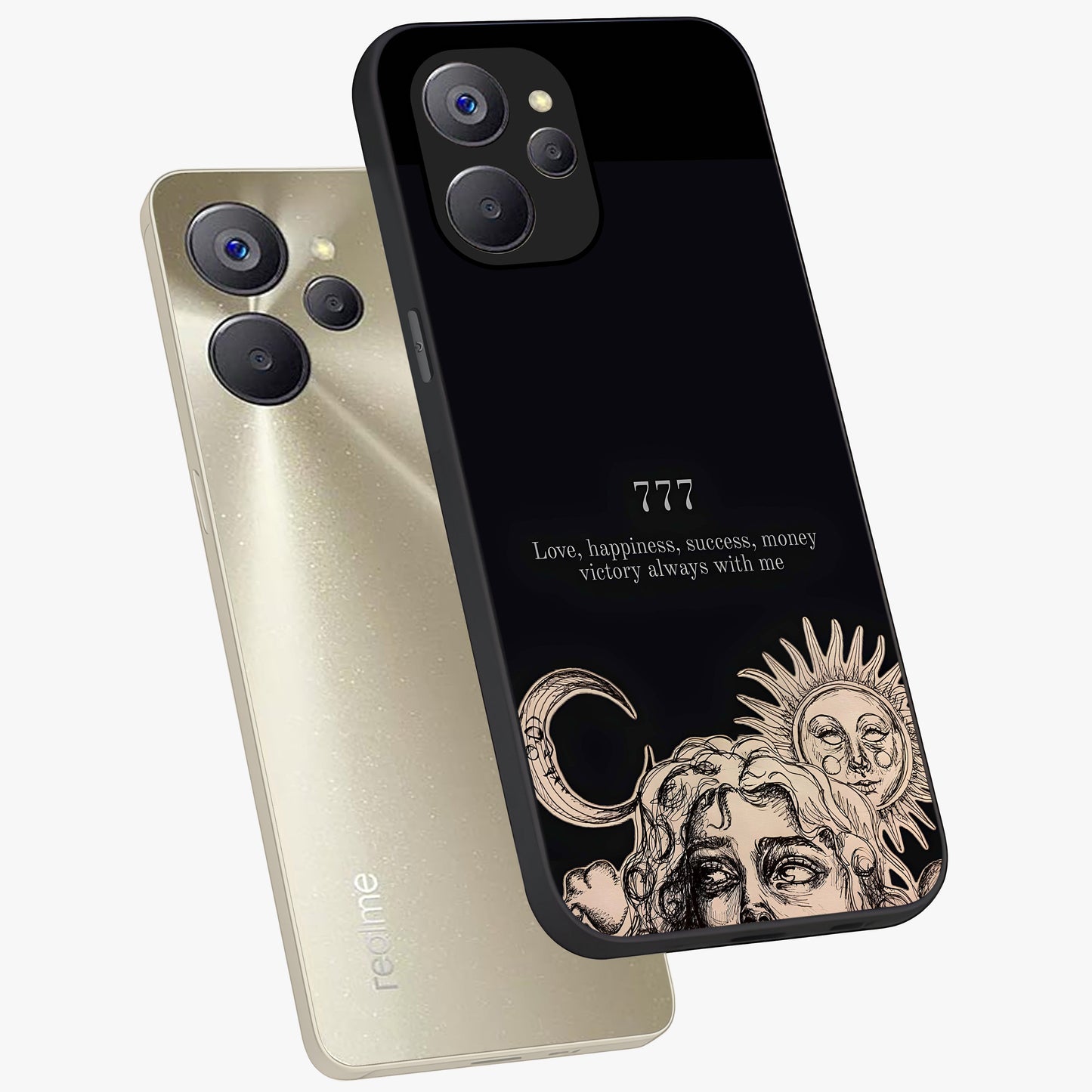 Mystic Victory Aura Glass Case displayed in angled mockup highlighting energetic aura design with bold mystical aesthetic.