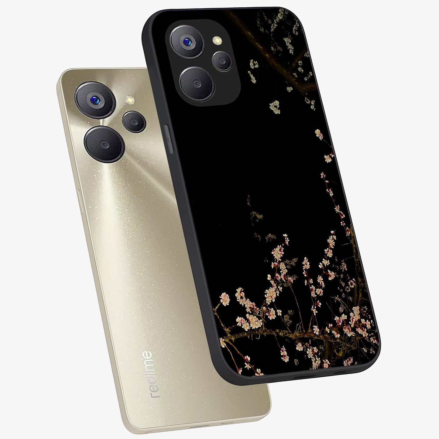 Petal Moon Light With Custom Name Glass Case displayed in angled mockup highlighting delicate petal design with custom name feature.