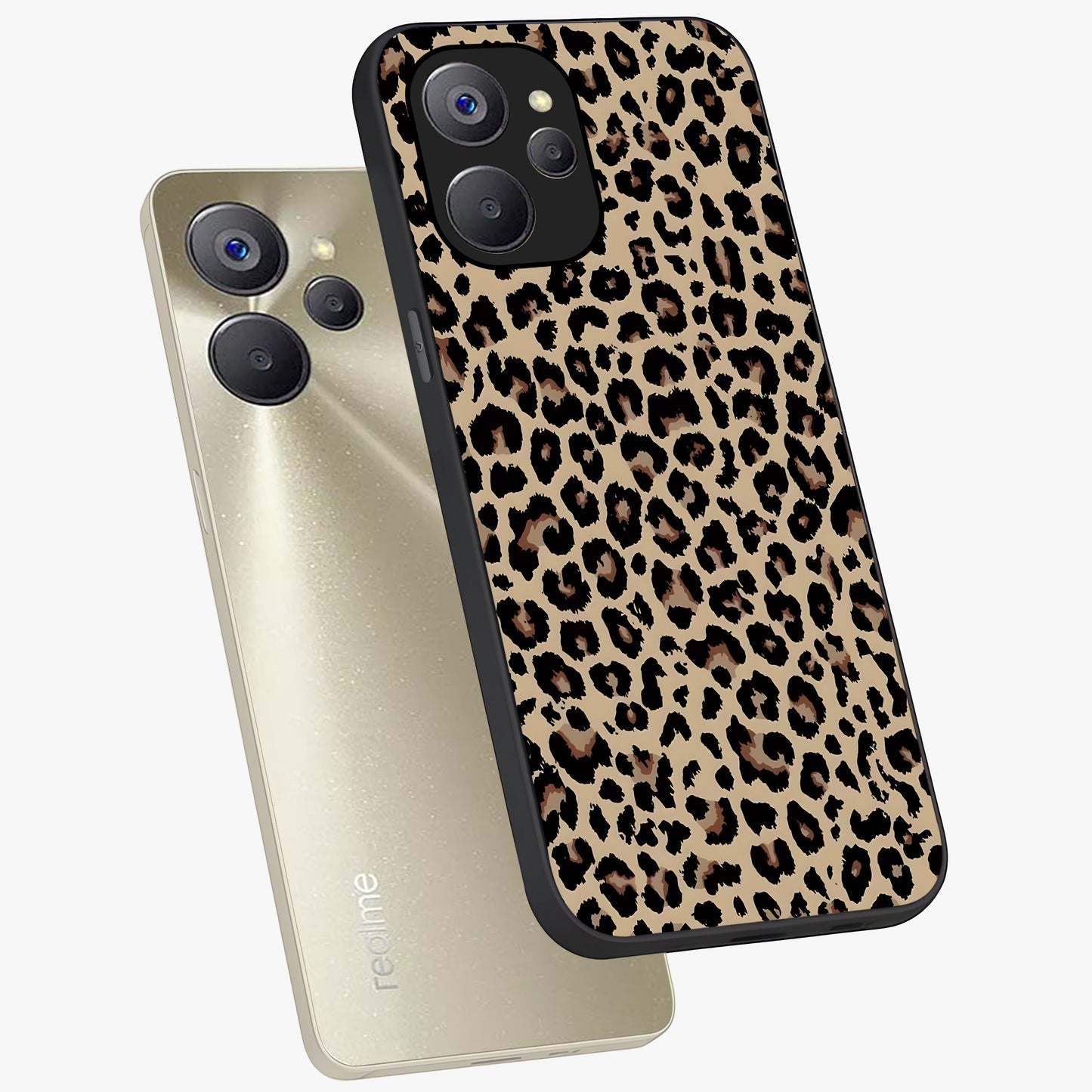Savage Chic Pattern Glass Case displayed in angled mockup highlighting bold fashion inspired design with chic aesthetic.