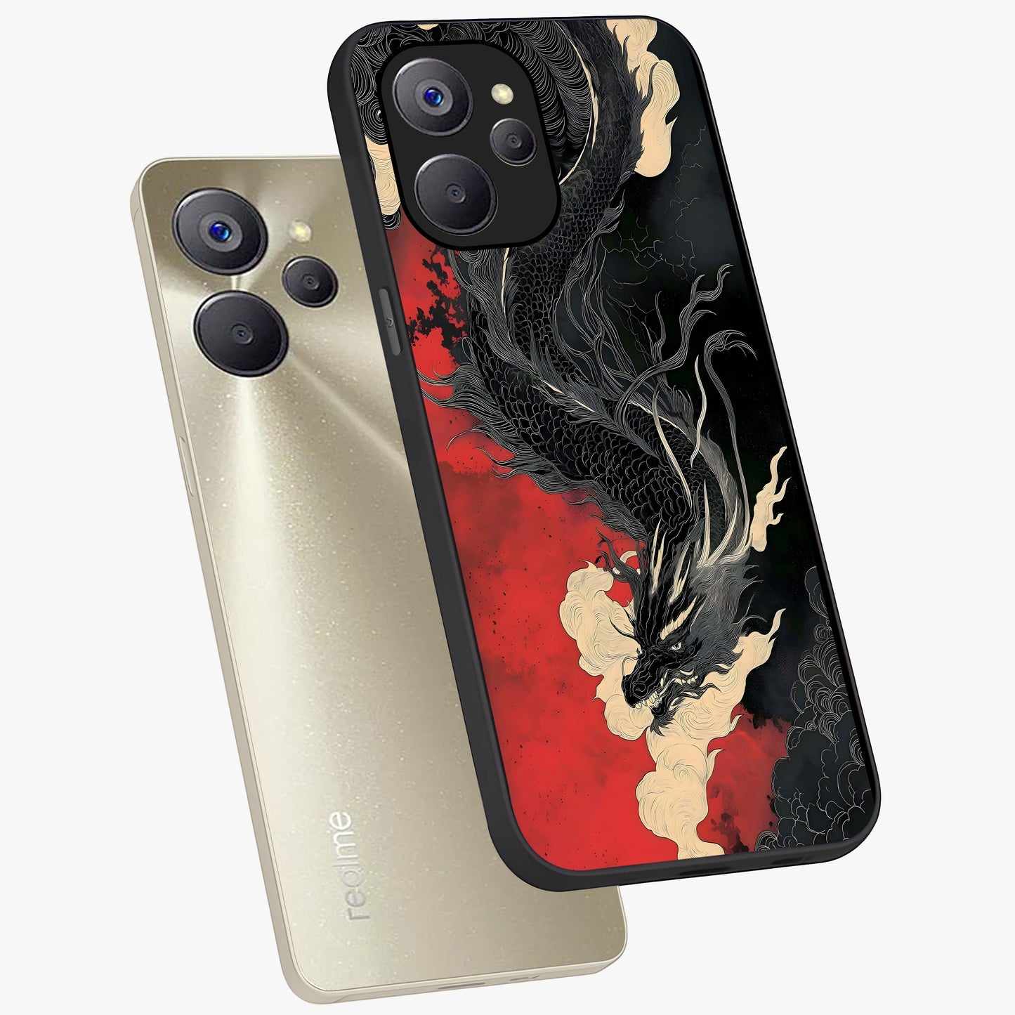 Shadow Dragon Fury Glass Case displayed in angled mockup highlighting powerful dragon illustration with dark fantasy aesthetic.