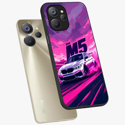 Velocity Drift Pulse Glass Case displayed in angled mockup highlighting dynamic drift design with sporty automotive aesthetic.