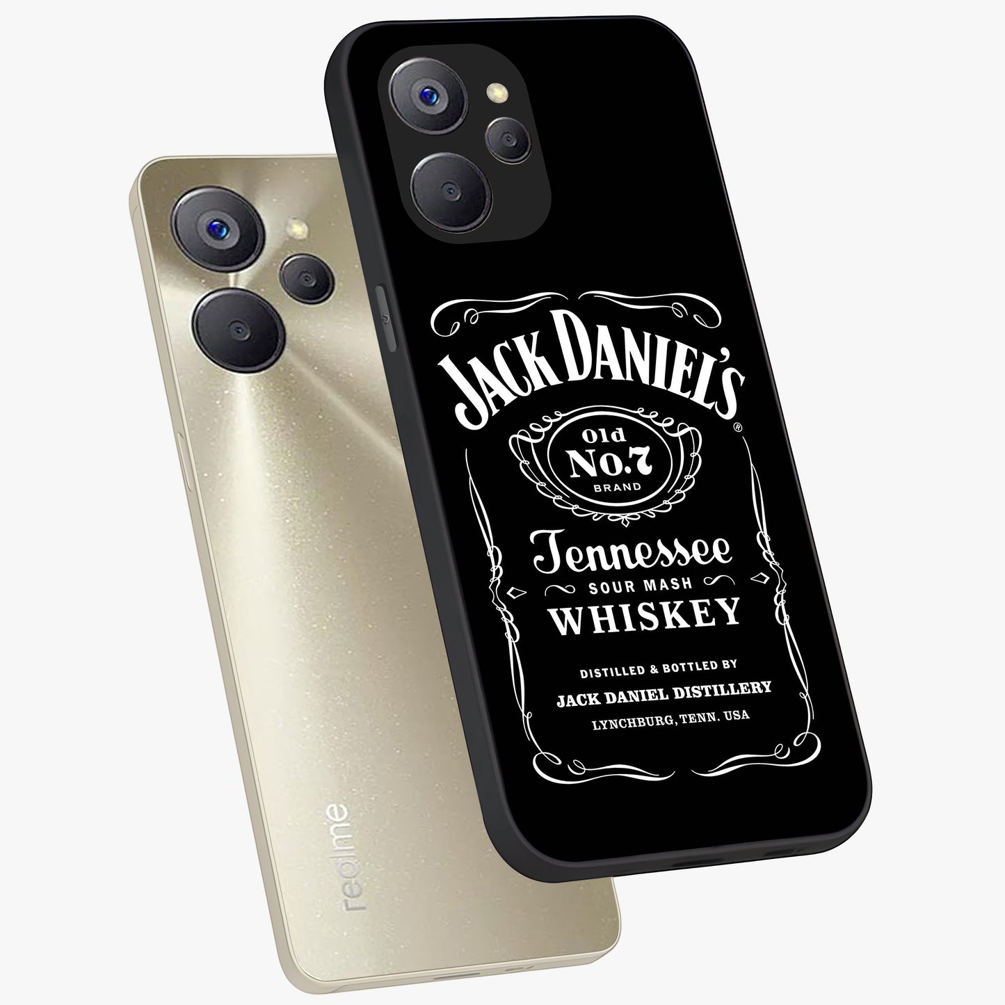 Vintage Whiskey Heritage Glass Case displayed in angled mockup highlighting retro beverage themed design with heritage aesthetic.