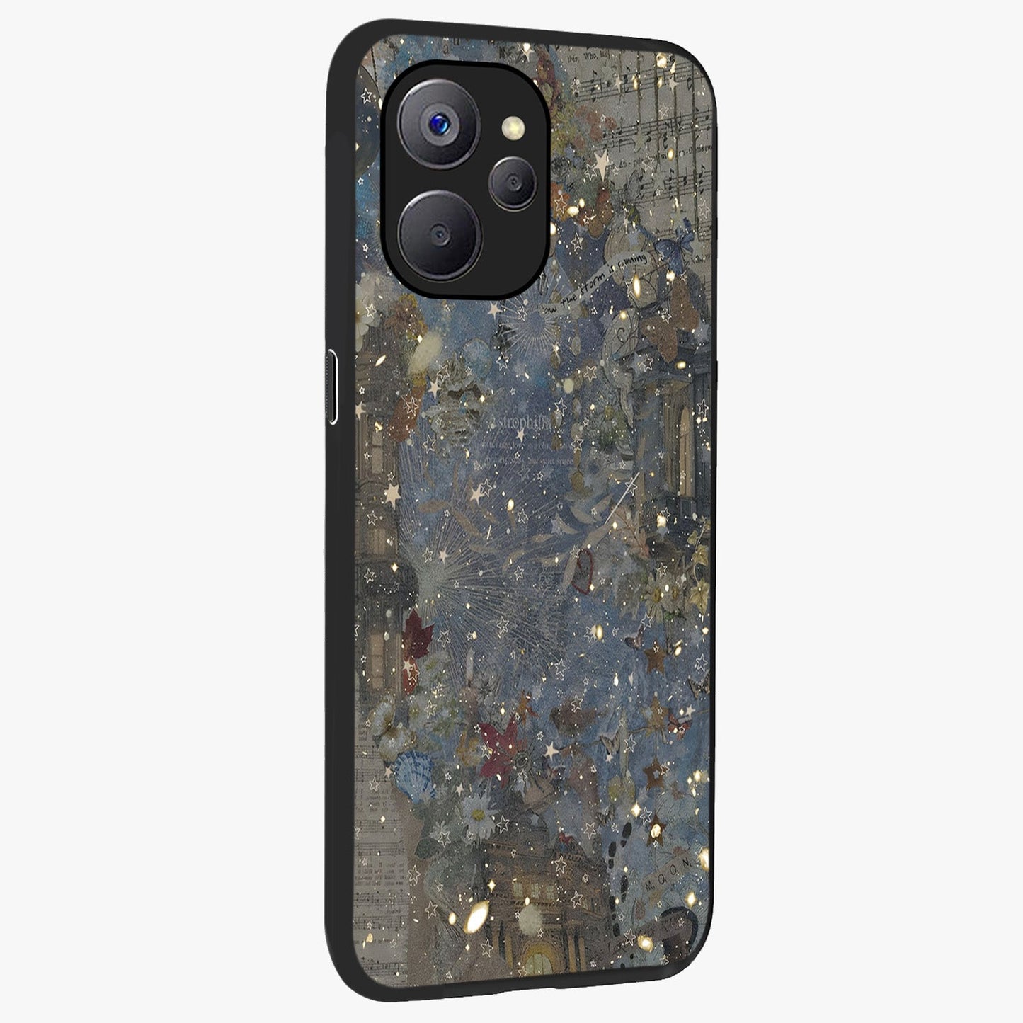 Aesthetic Astrolophia Glass Case upright view showcasing soft aesthetic theme with stylish modern look.