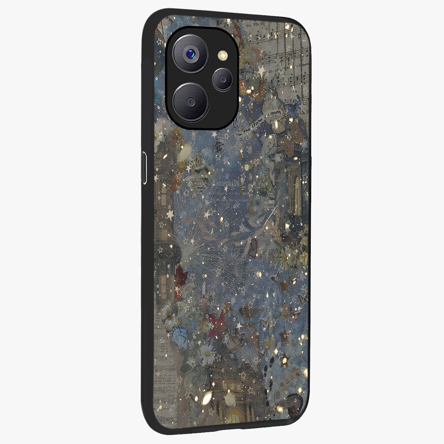 Aesthetic Astrolophia Glass Case upright view showcasing soft aesthetic theme with stylish modern look.