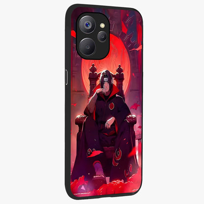 Blood Moon Sovereign Glass Case upright view showcasing powerful moon inspired artwork with cosmic aesthetic style.