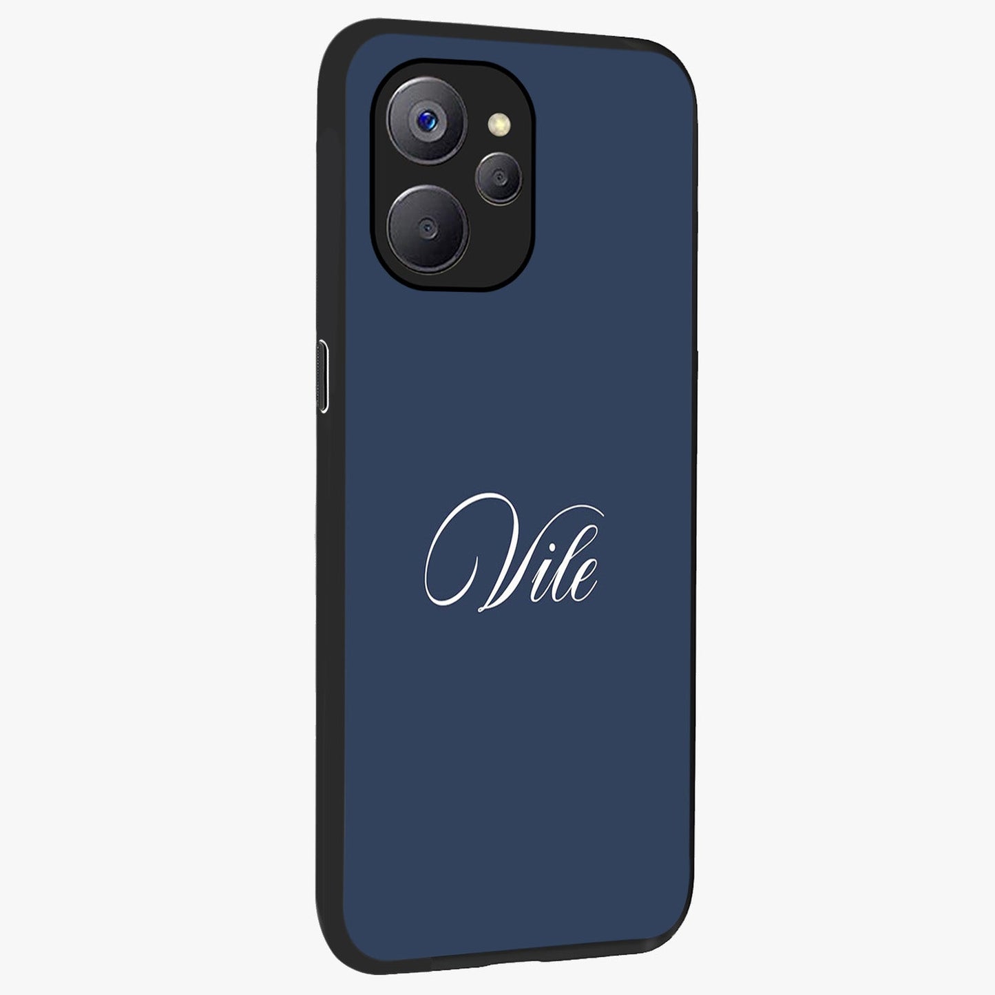 Blue Vintage Floral Pattern Glass Case displayed in angled mockup highlighting classic blue floral pattern and retro aesthetic design.