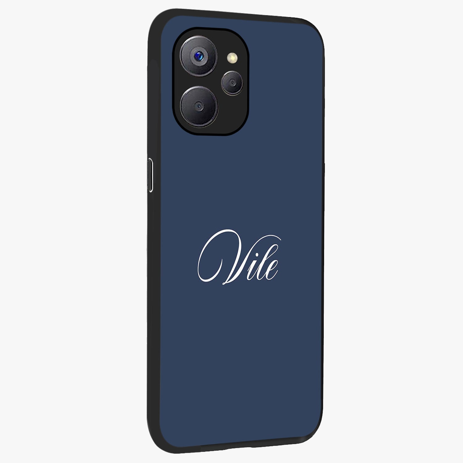 Blue Vintage Floral Pattern Glass Case displayed in angled mockup highlighting classic blue floral pattern and retro aesthetic design.