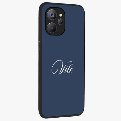 Blue Vintage Floral Pattern Glass Case displayed in angled mockup highlighting classic blue floral pattern and retro aesthetic design.