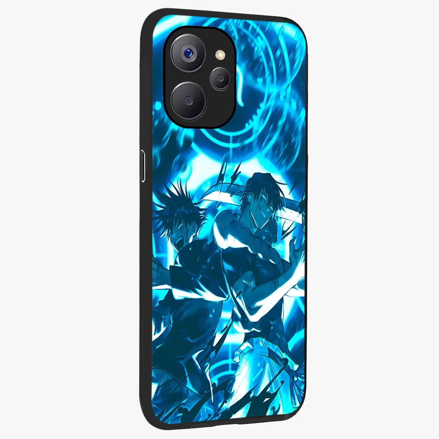 Cursed Energy Clash Glass Case upright view showcasing dramatic clash artwork with bold supernatural theme.
