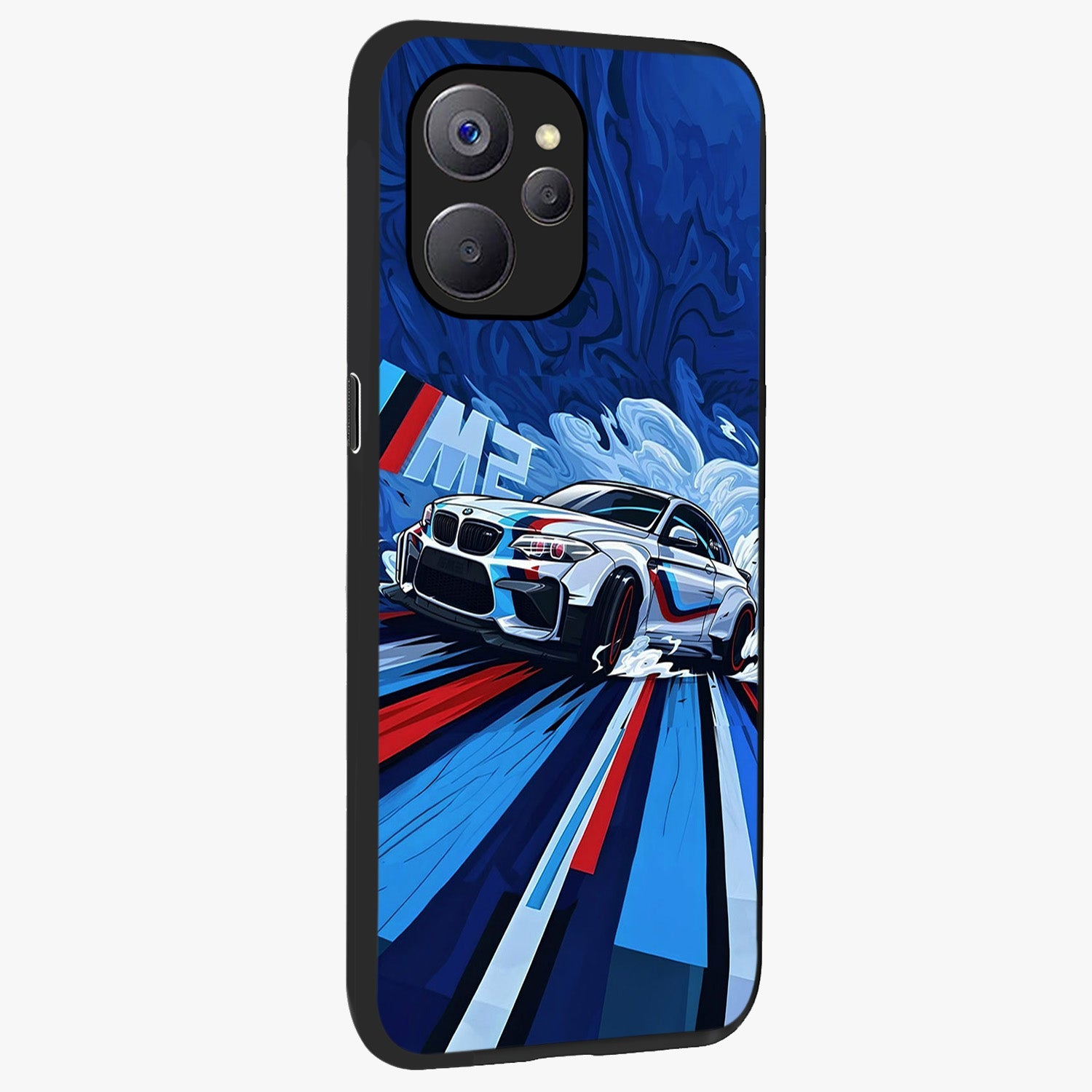 Drift Power Rush Glass Case upright view showcasing high speed racing artwork with bold automotive theme.