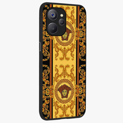 Golden Lotus Glow Glass Case upright view showcasing luminous lotus artwork with peaceful divine theme.