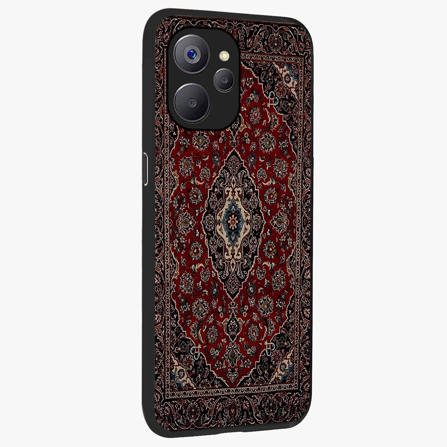 Heritage Carpet Royale Glass Case upright view showcasing detailed ornamental artwork with luxurious traditional theme.