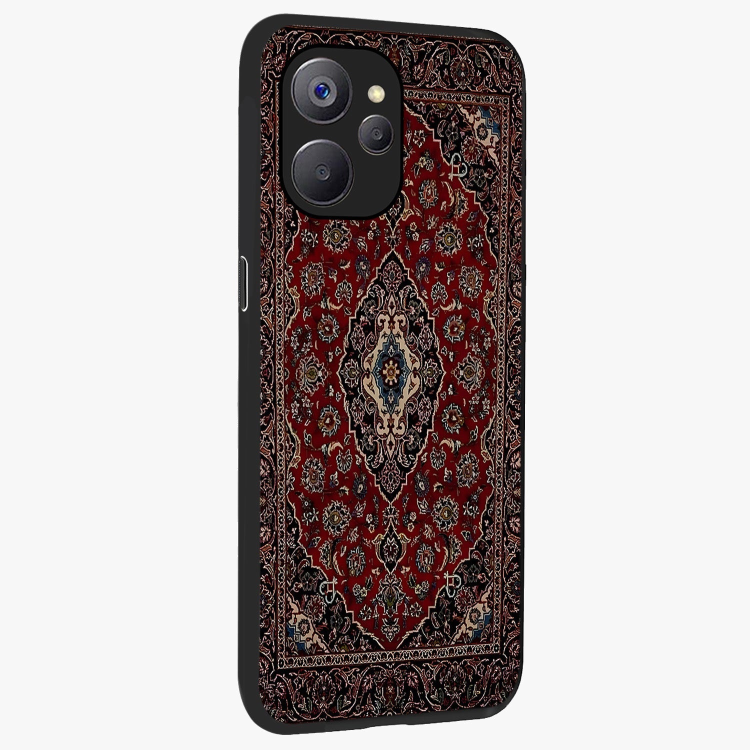 Heritage Carpet Royale Glass Case upright view showcasing detailed ornamental artwork with luxurious traditional theme.
