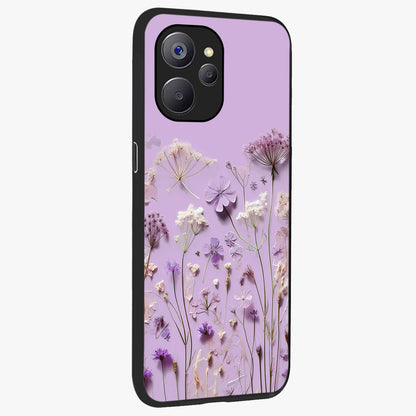 Lavender Blossom Dream Glass Case upright view showcasing delicate lavender blossom artwork with peaceful floral theme.