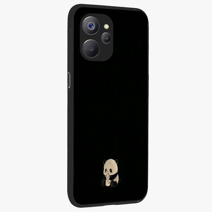 Midnight Panda Love Glass Case upright view showcasing charming panda artwork with playful romantic theme.