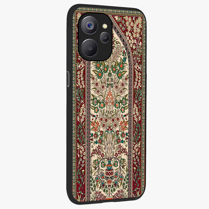 Persian Inspired Glass Case upright view showcasing decorative Persian artwork with rich heritage theme.