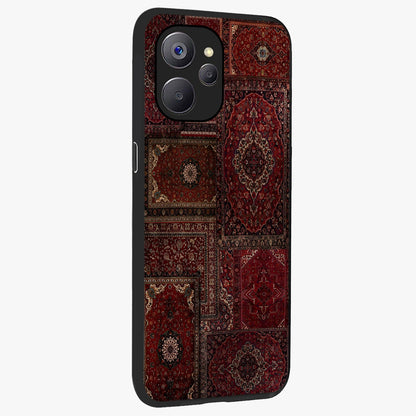 Persian Velvet Tale Glass Case upright view showcasing elegant Persian artwork with classic heritage theme.